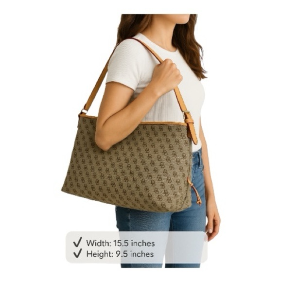 Dooney & Bourke Large Hobo Bag – Monogram Canvas – Very Good Condition - Picture 13 of 13